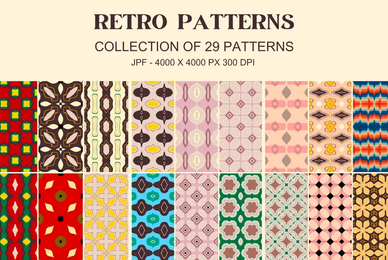Retro Patterns Graphics - YouWorkForThem