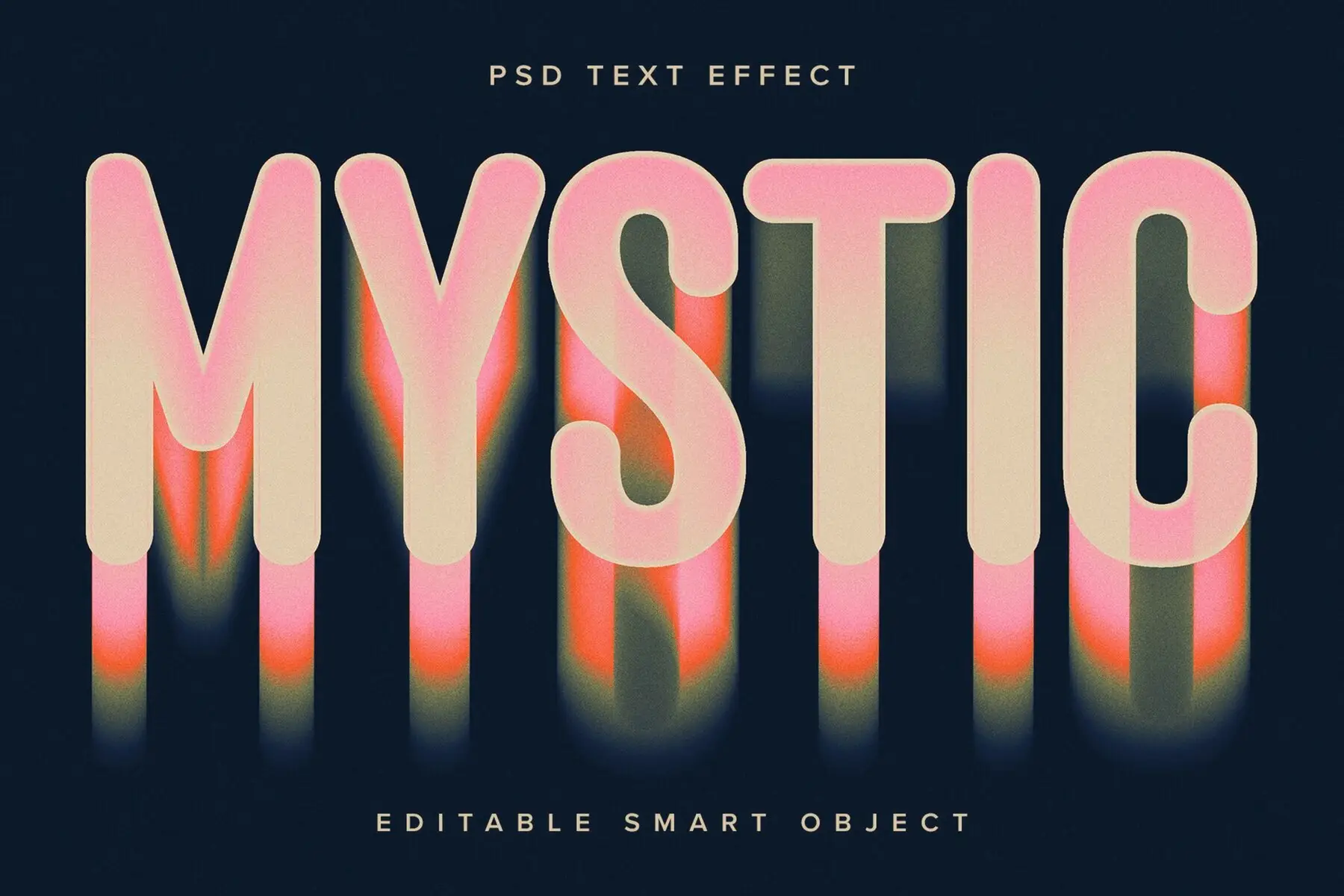 Warped Text Effect Mockup