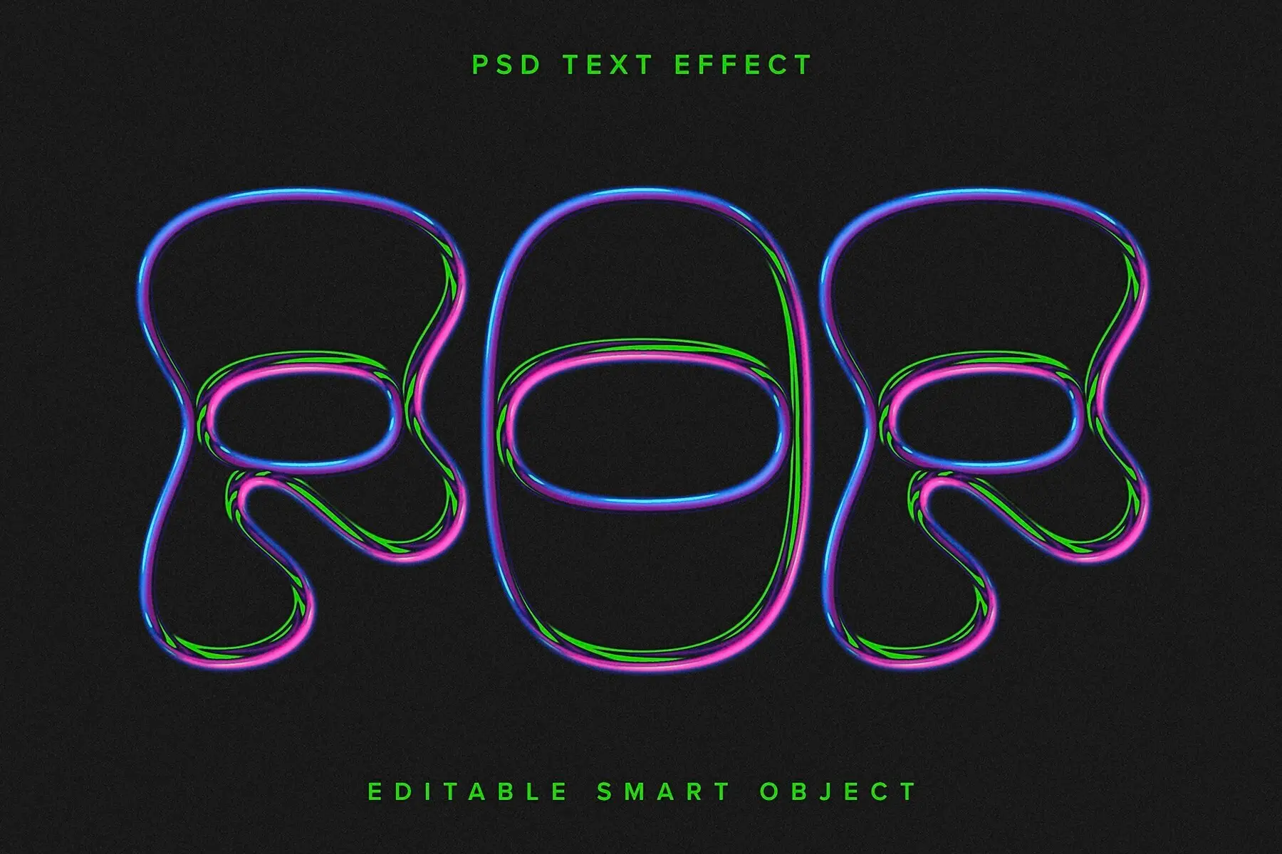 Glass Texture Text Effect Mockup