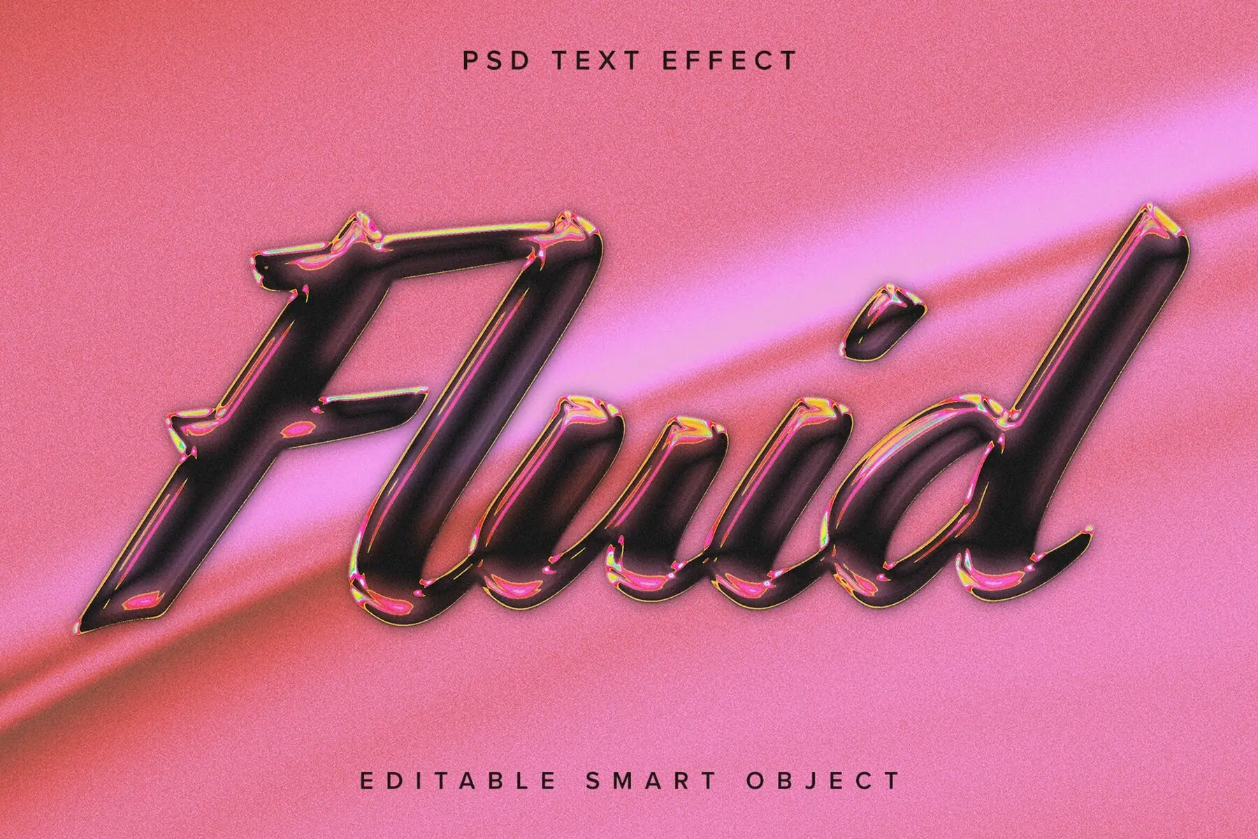 Shiny Chrome Text Effect Mockup