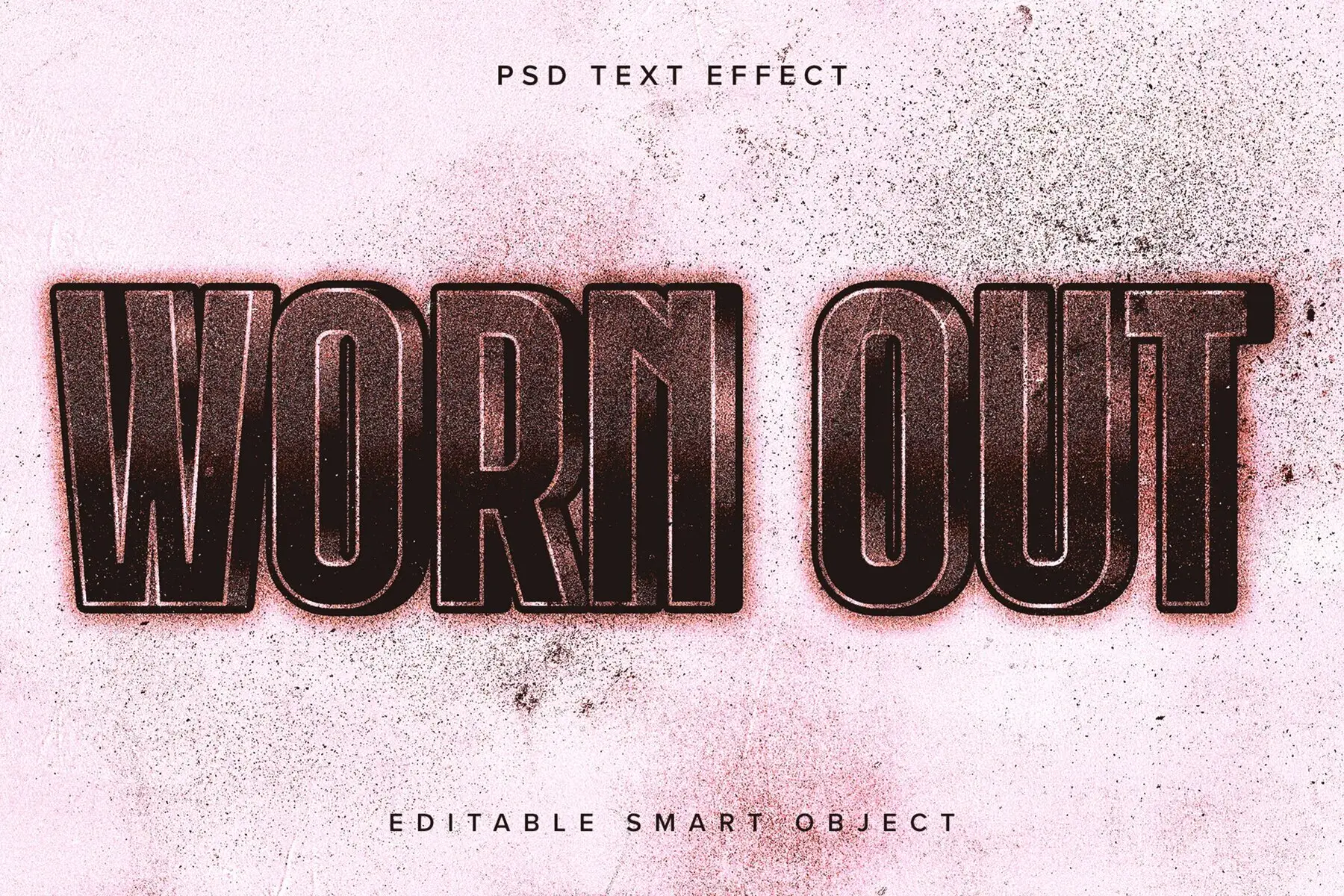 Bold Grunge Text Effect Mockup