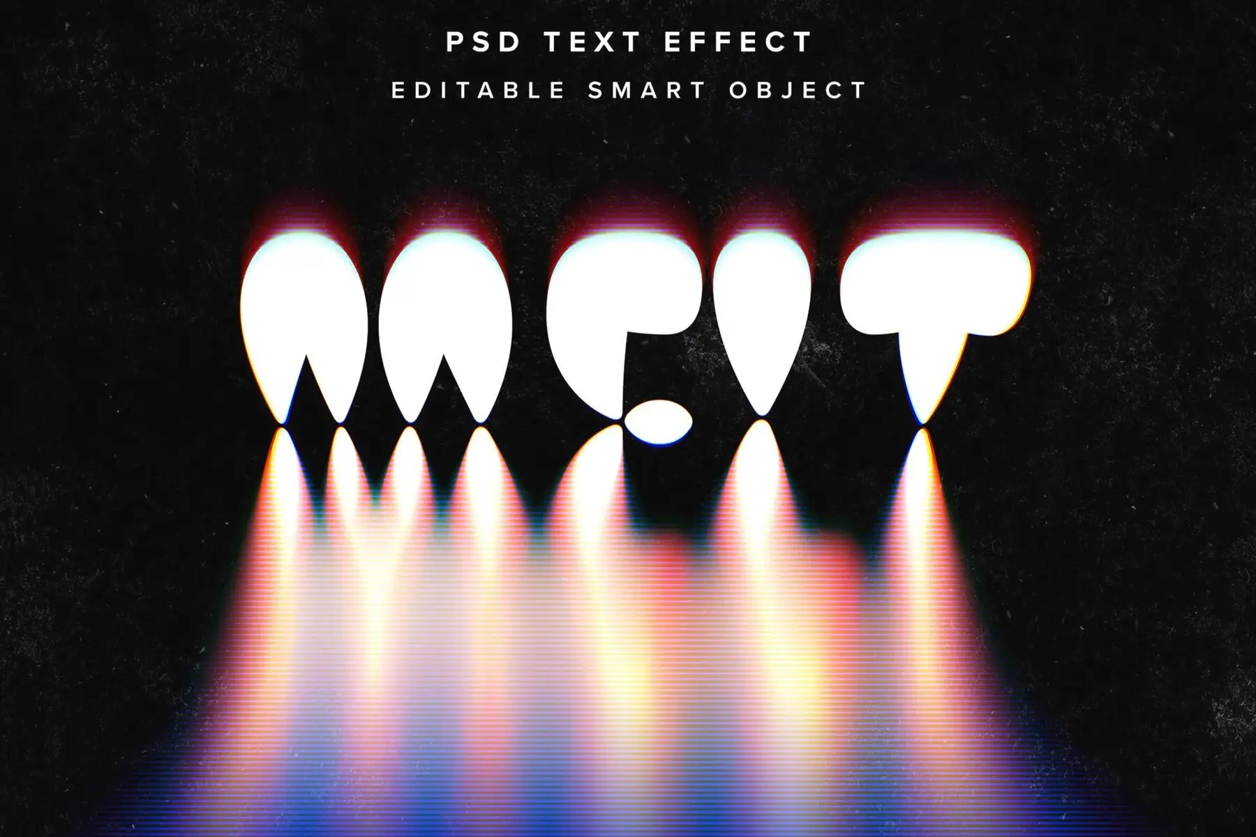 Melting Analog Text Effect Mockup