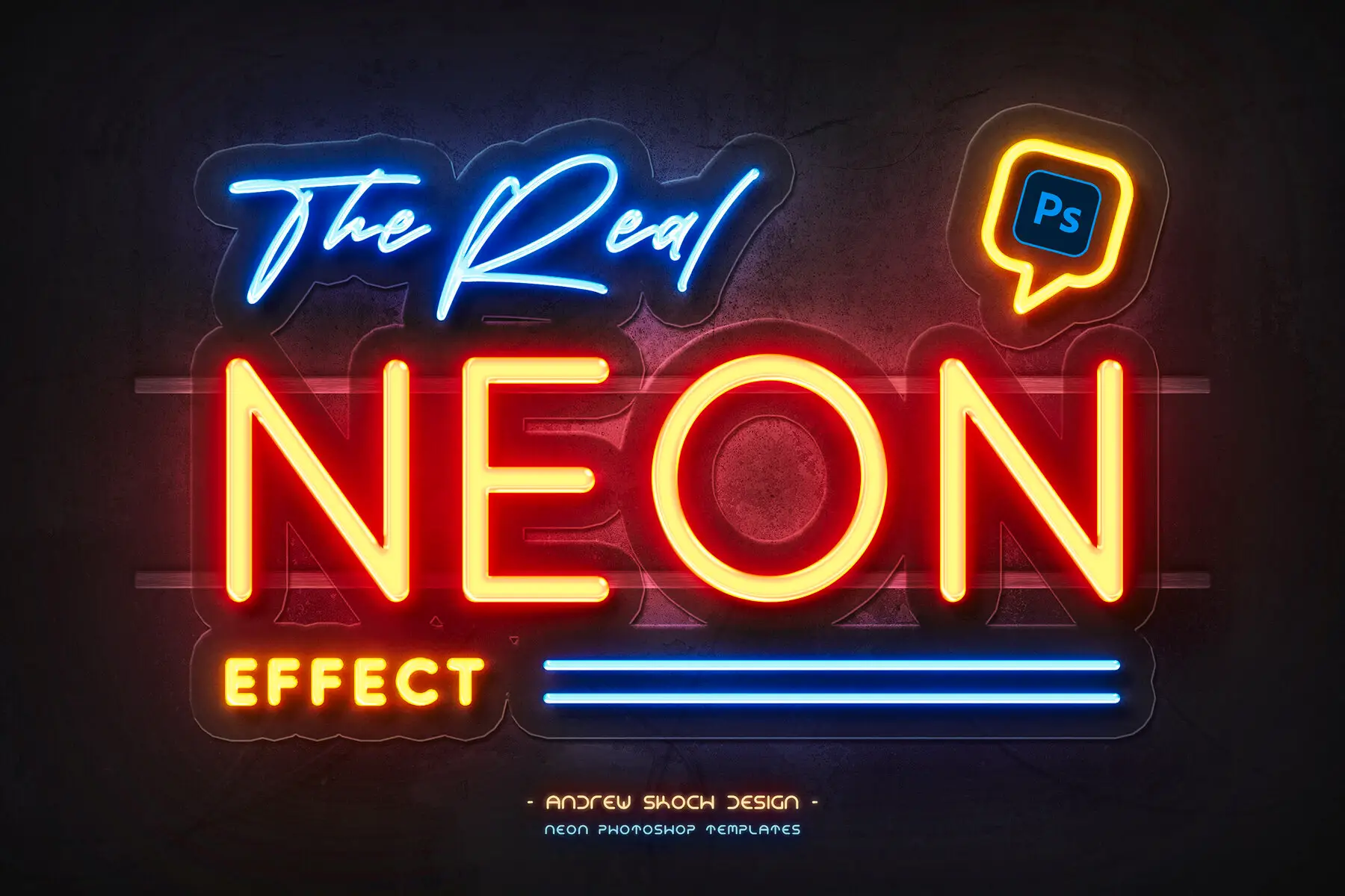 Real Neon Photoshop Effect