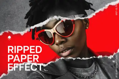 Ripped Paper Photo Effect Template