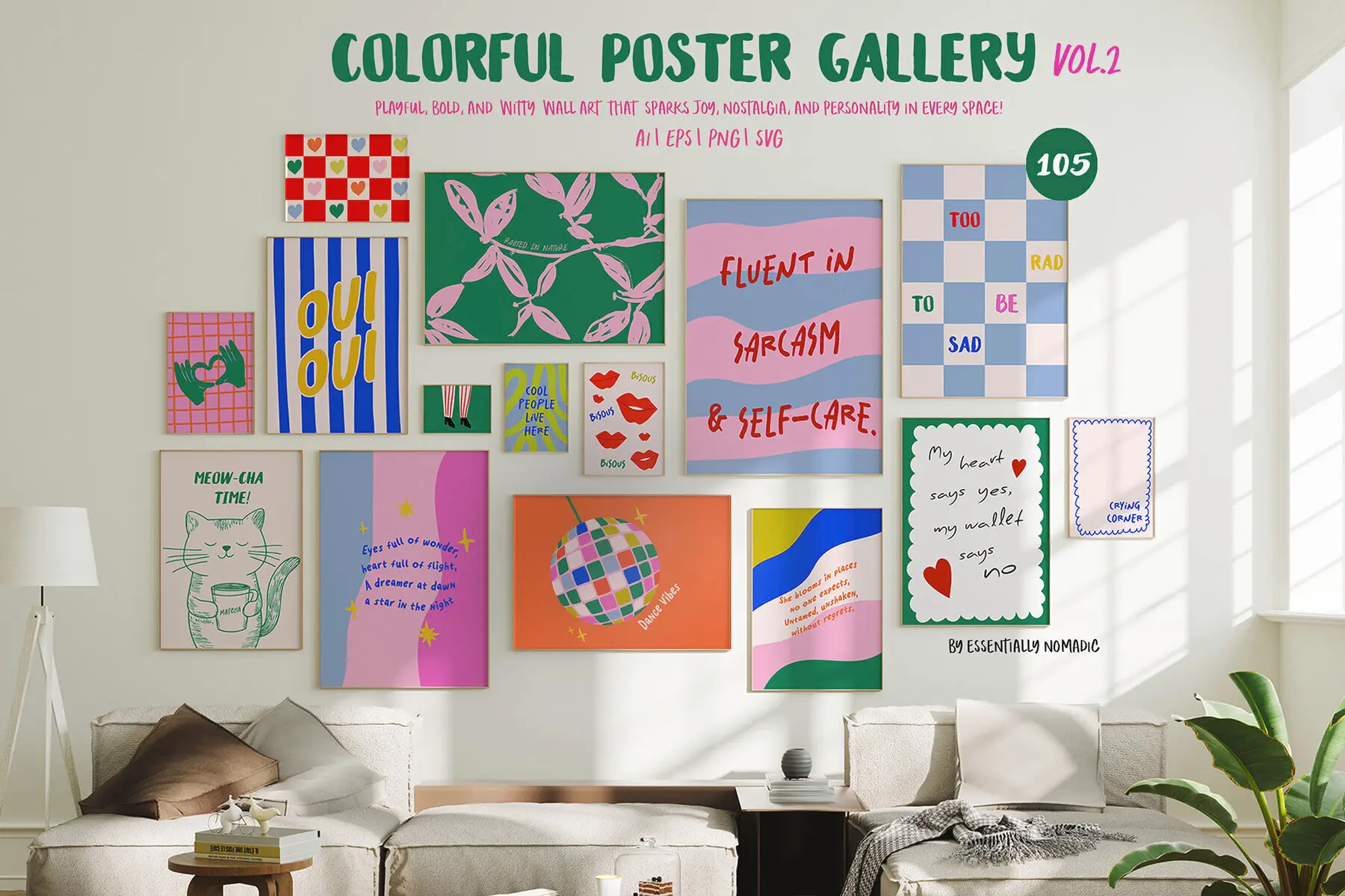 Colorful Posters Funky Witty Quotes Gallery Art Print