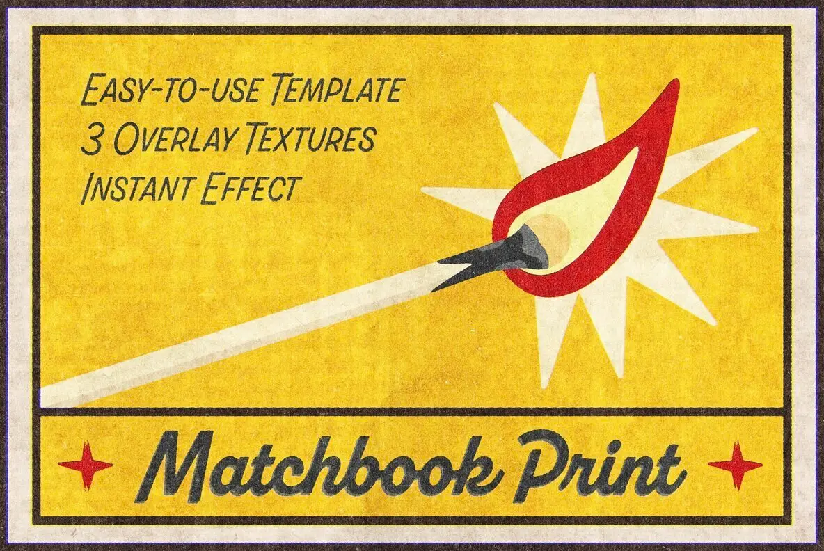 Authentic Matchbook Print Design Template