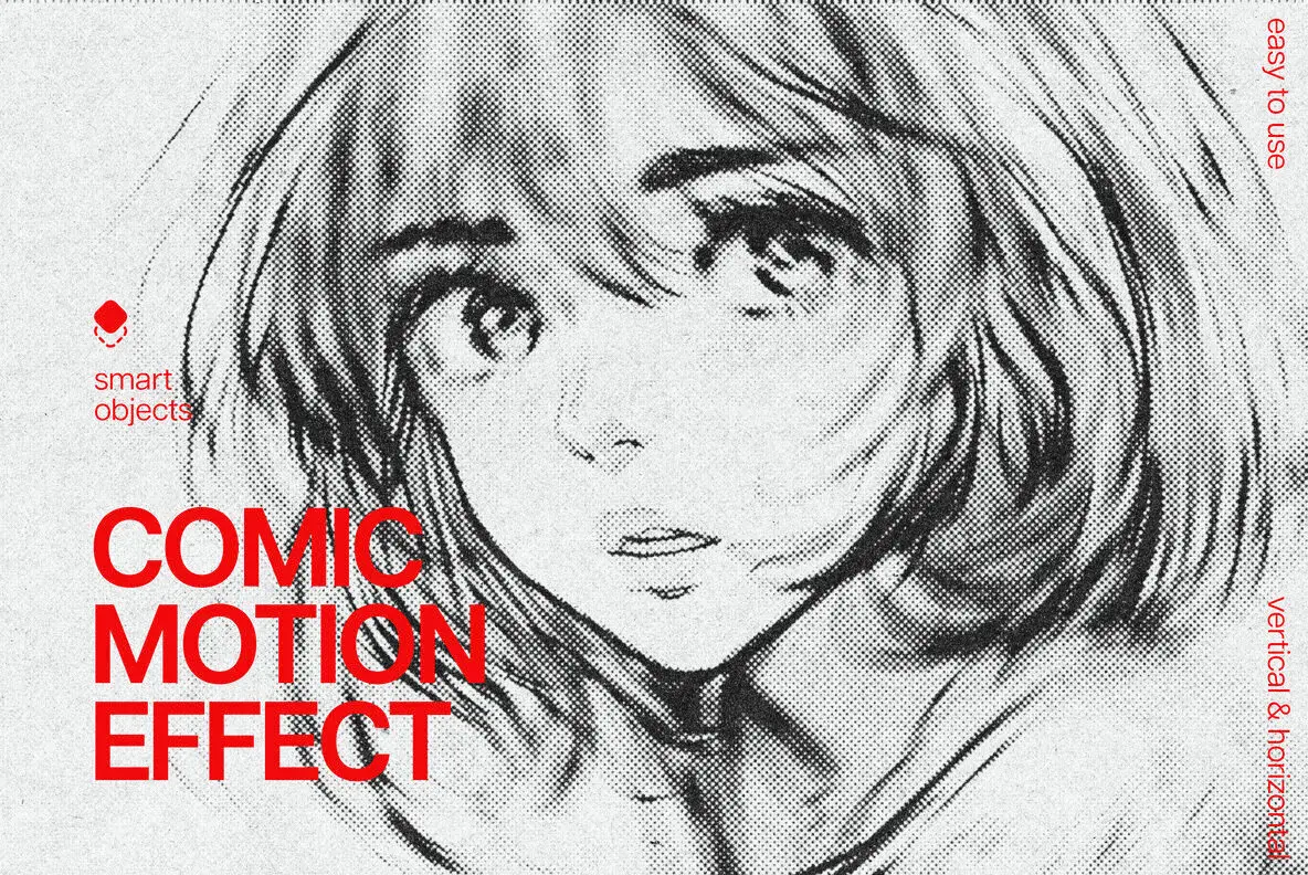 Comic Halftone Motion Photo Effect