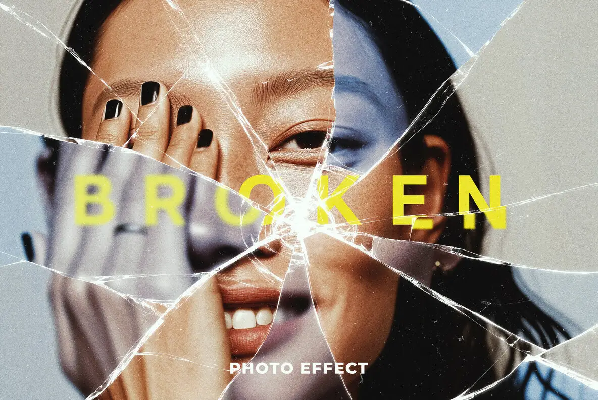 Broken Glass Photo Effect