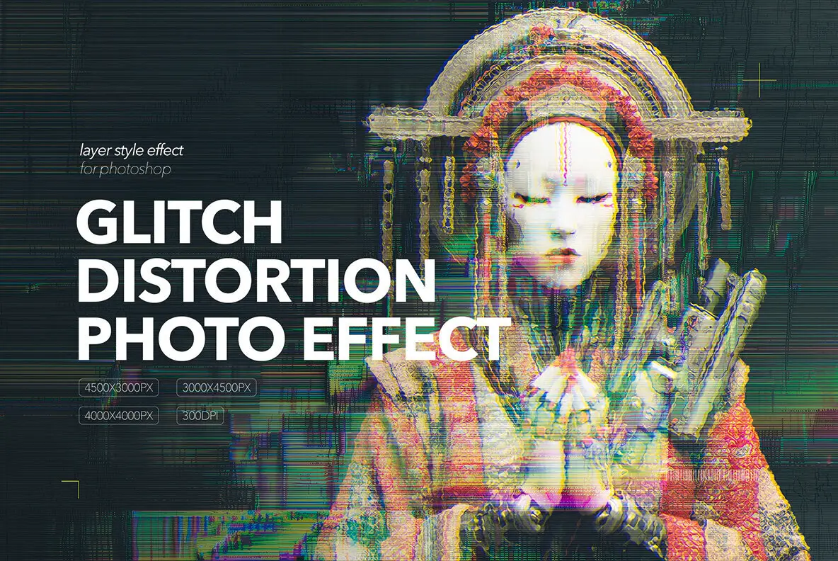 Glitch Distortion Photo Effects