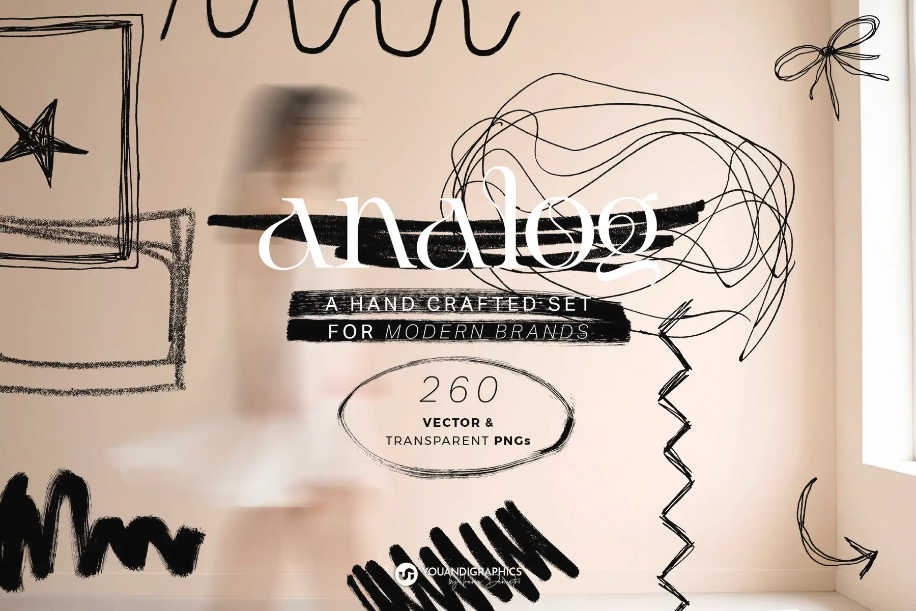 Analog Hand Drawn Elements Set