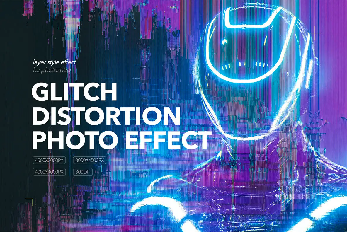 Glitch Distortion Photo Effects