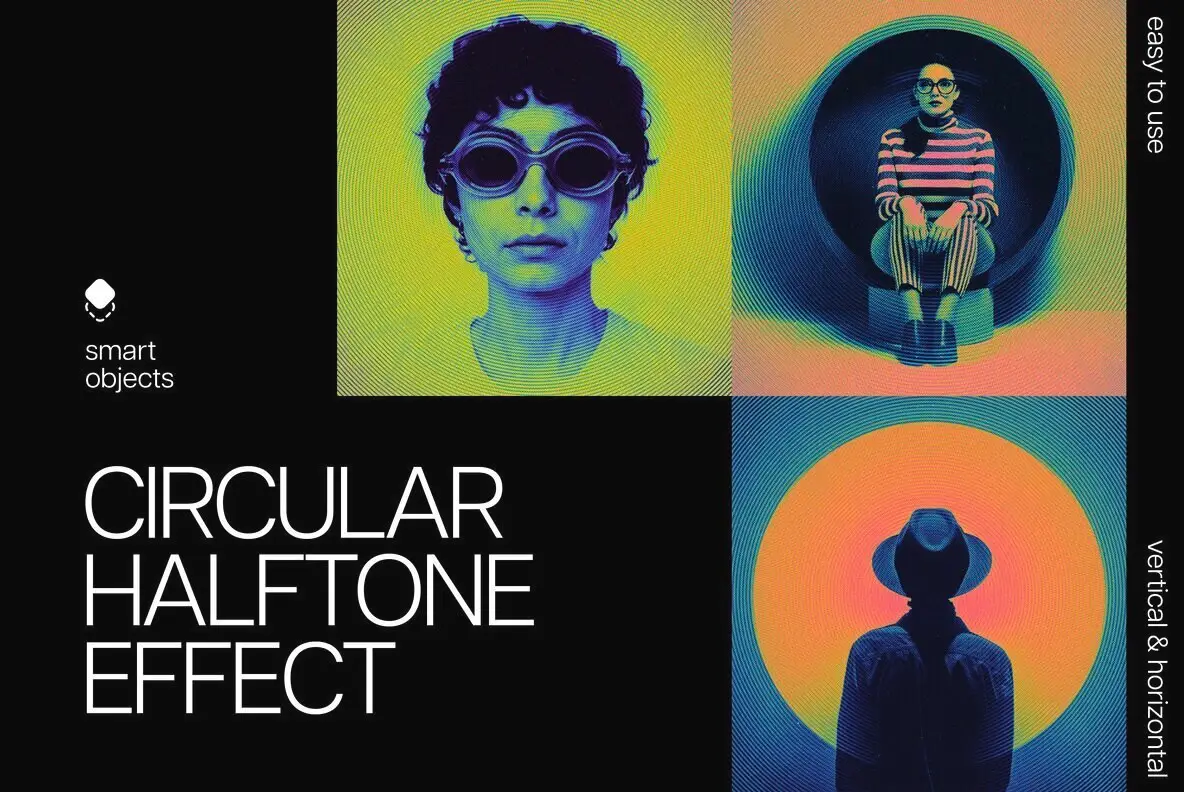 Circular Halftone Motion Photo Effect