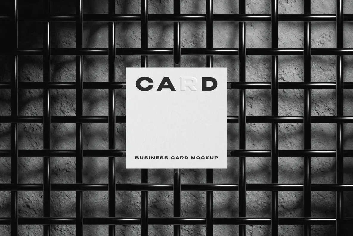 Square Business Card Mockup