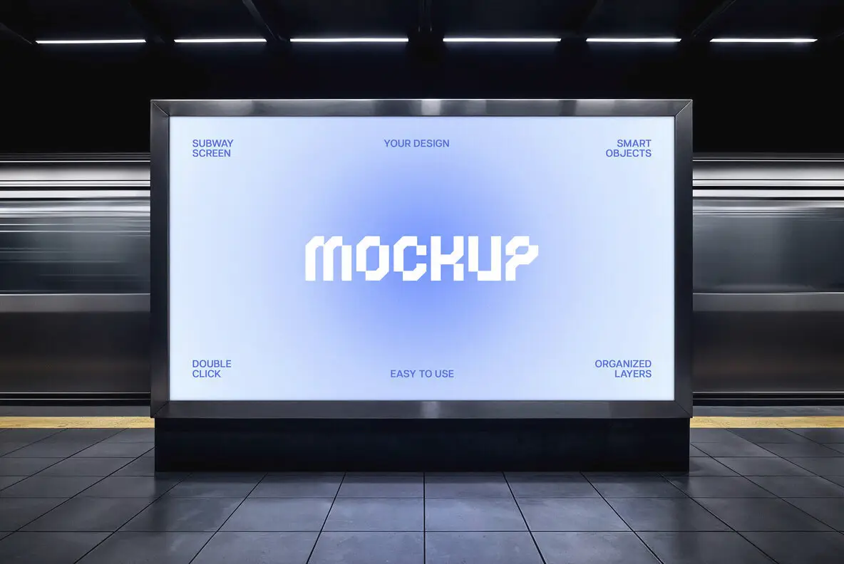 Metro Station Screen Mockup