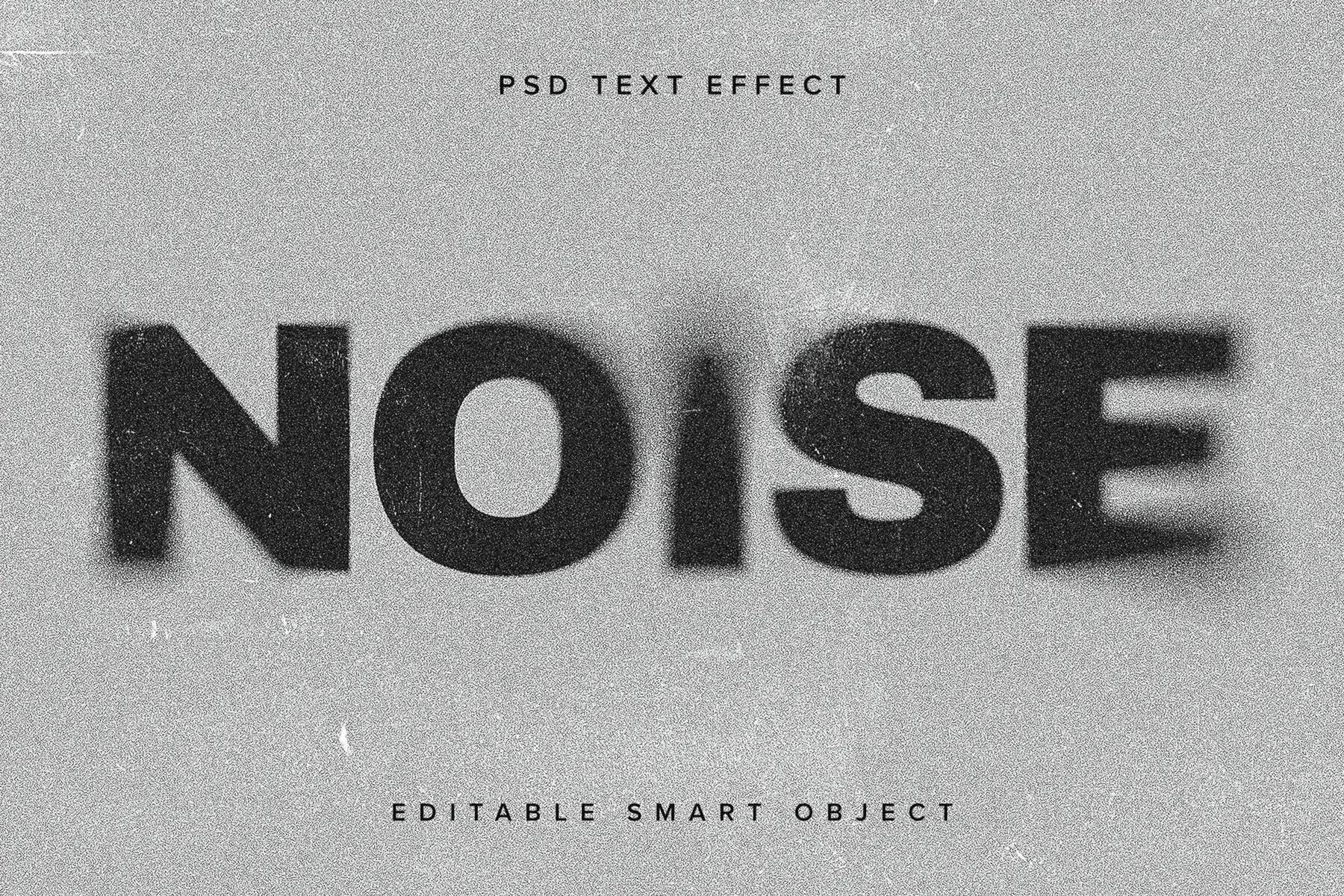 Grunge Distorted Text Effect Mockup