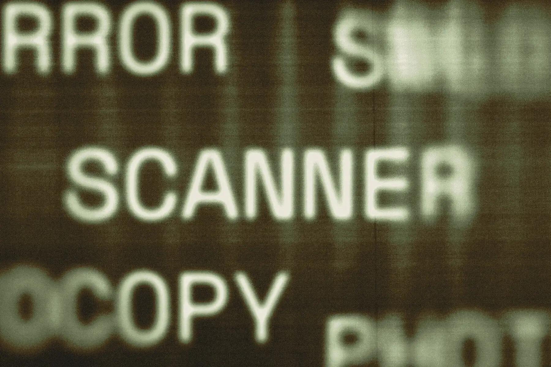 Hazy Bad Scan Text Effect Mockup