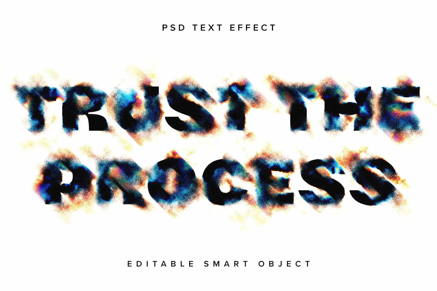 Dissolving Text Effect Mockup