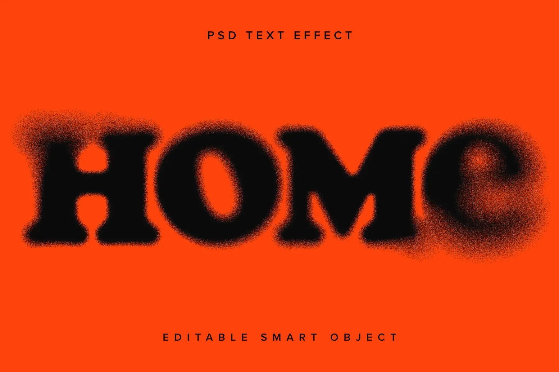 Dissolving Text Effect Mockup
