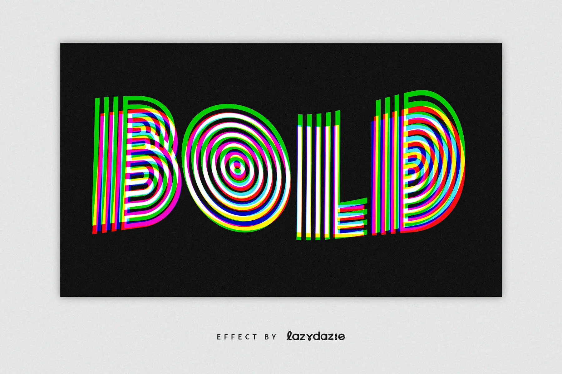 RGB Offset Text Effect Mockup - YouWorkForThem
