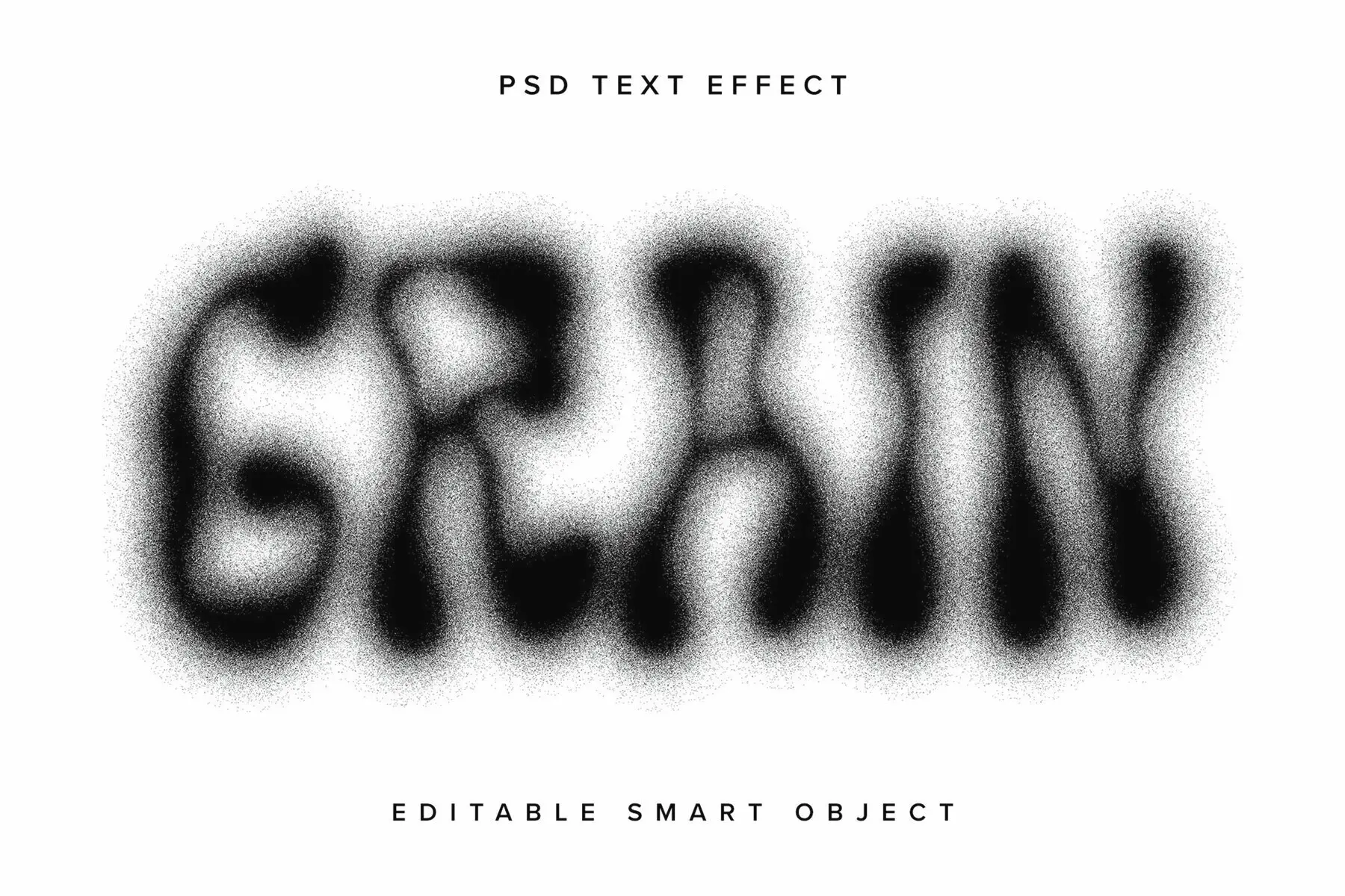 Dissolving Grain Text Effect Mockup