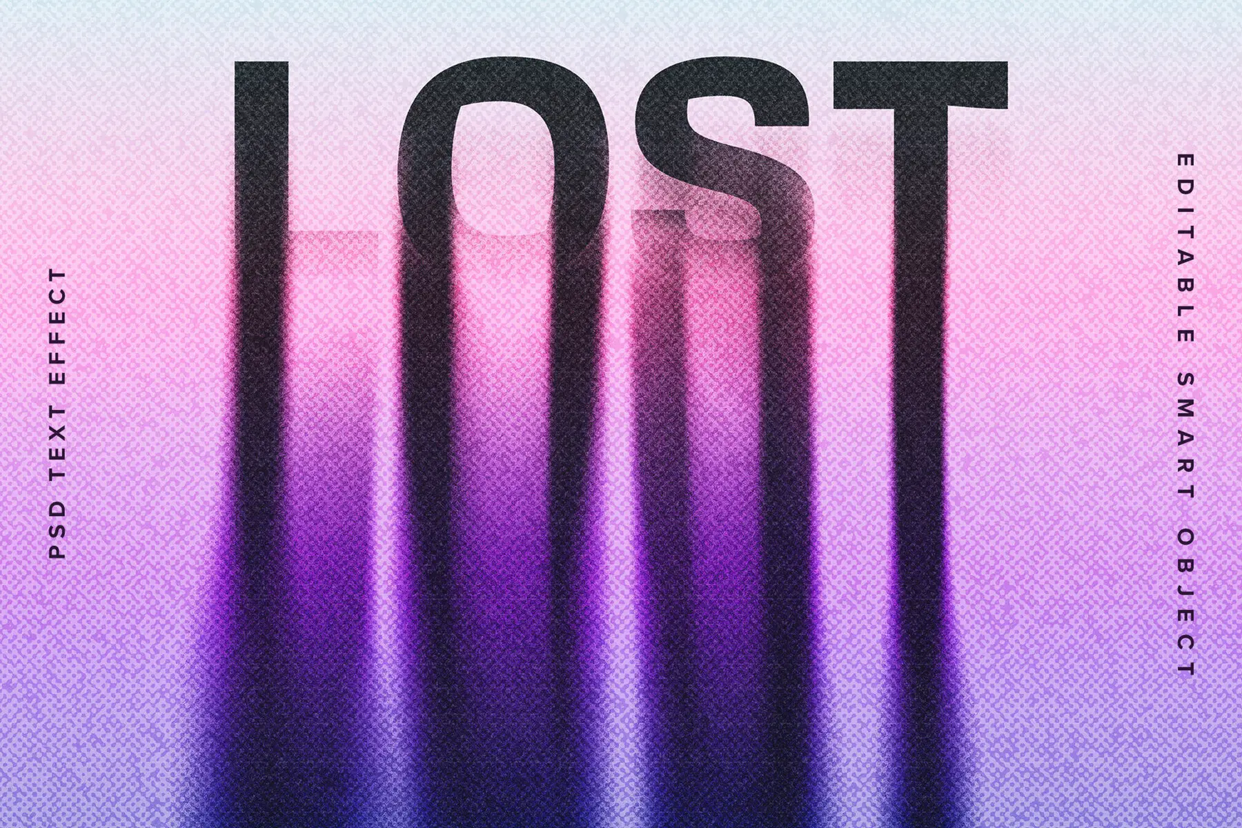 Melting Halftone Text Effect Mockup