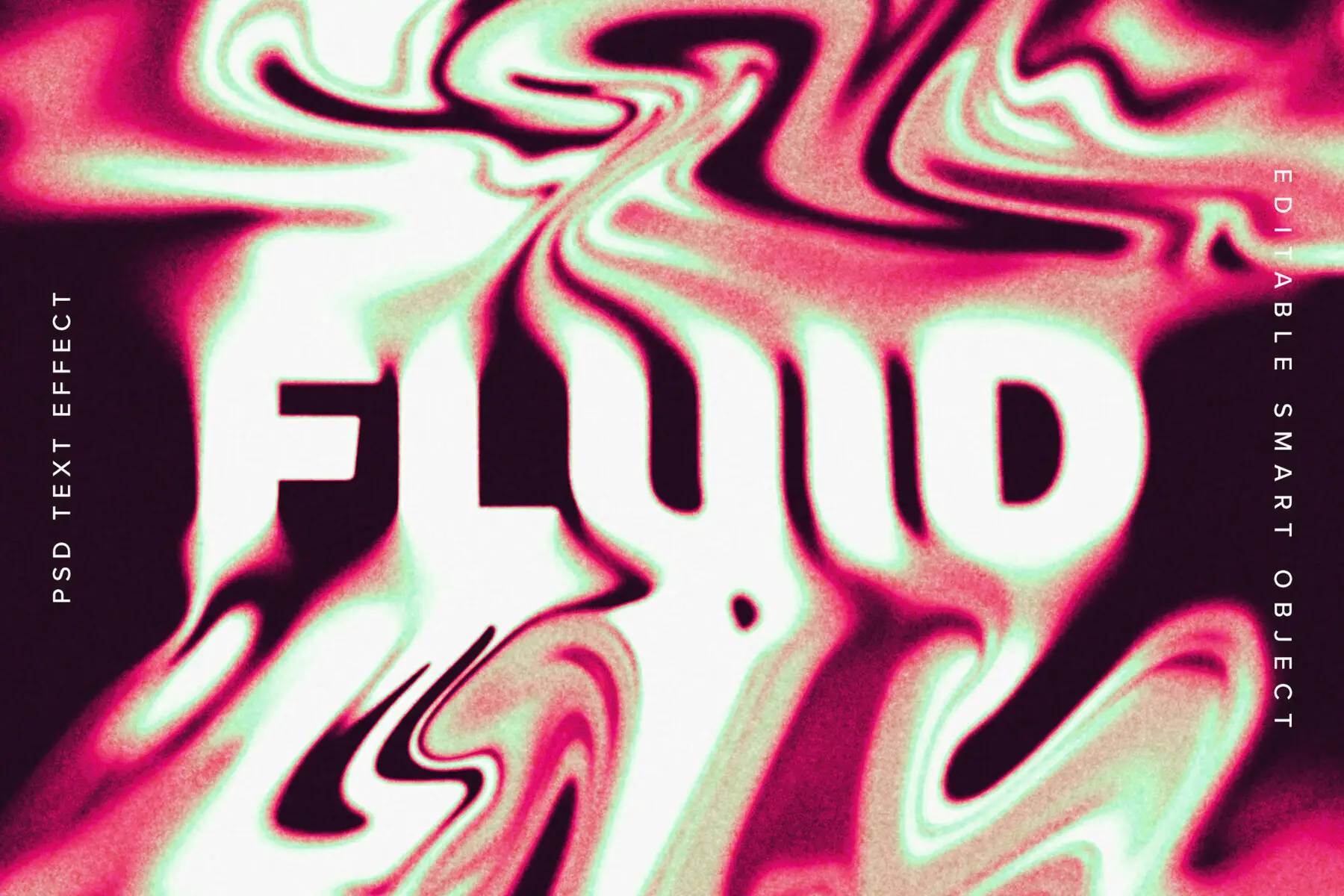 Melting Liquid Text Effect Mockup