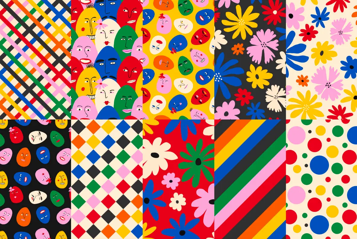 Cartoon Easter Patterns Pack