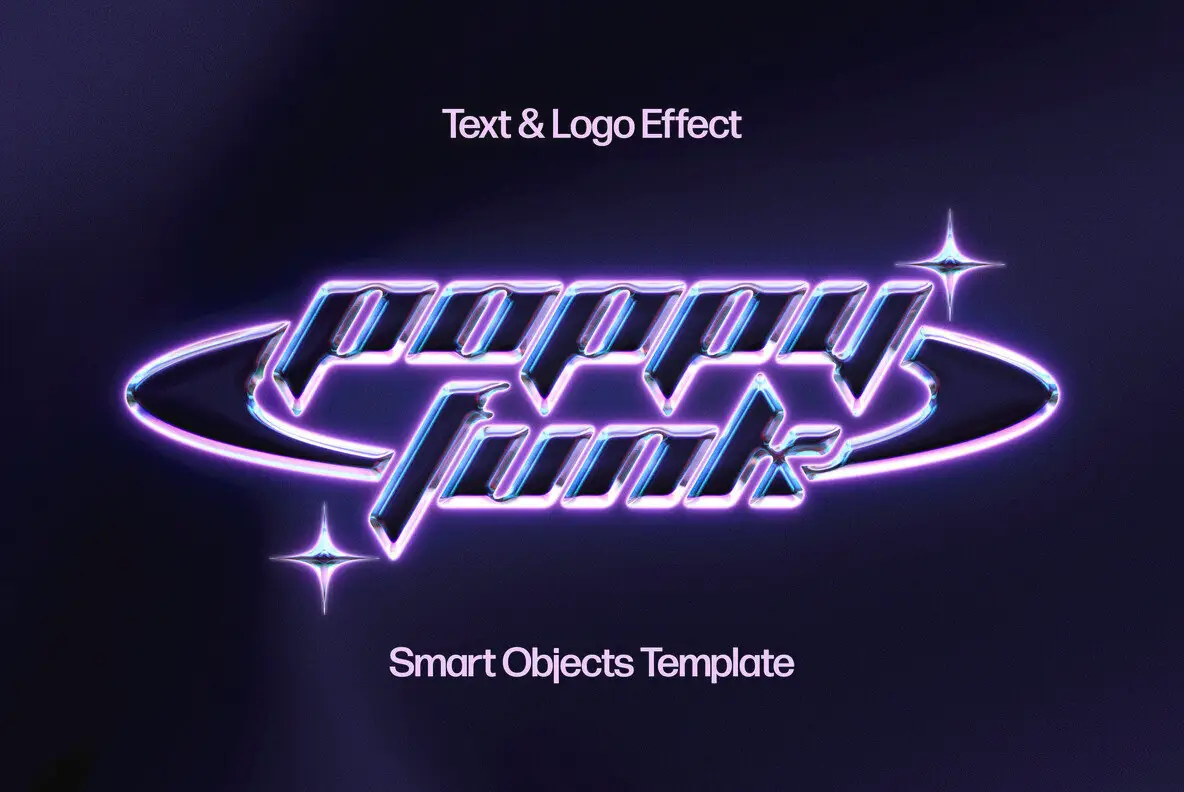 Shining Chrome Text and Logo Effect