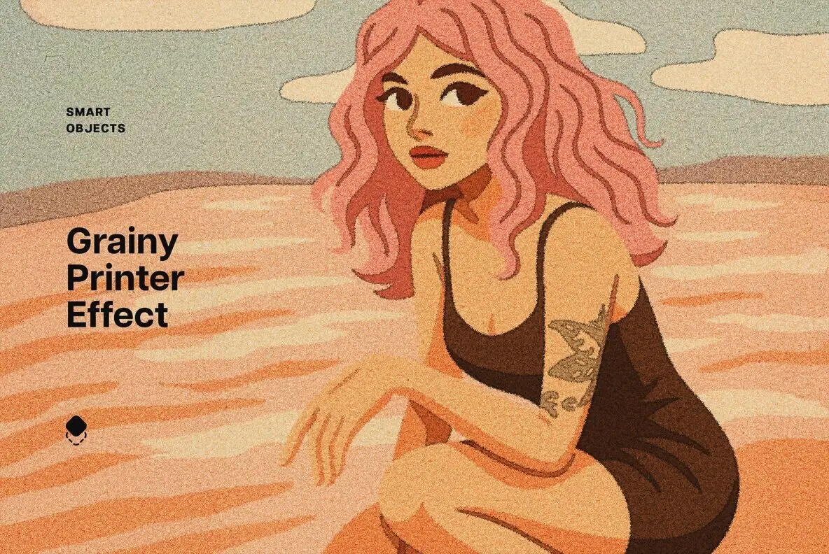 Grainy Printer Design Effect