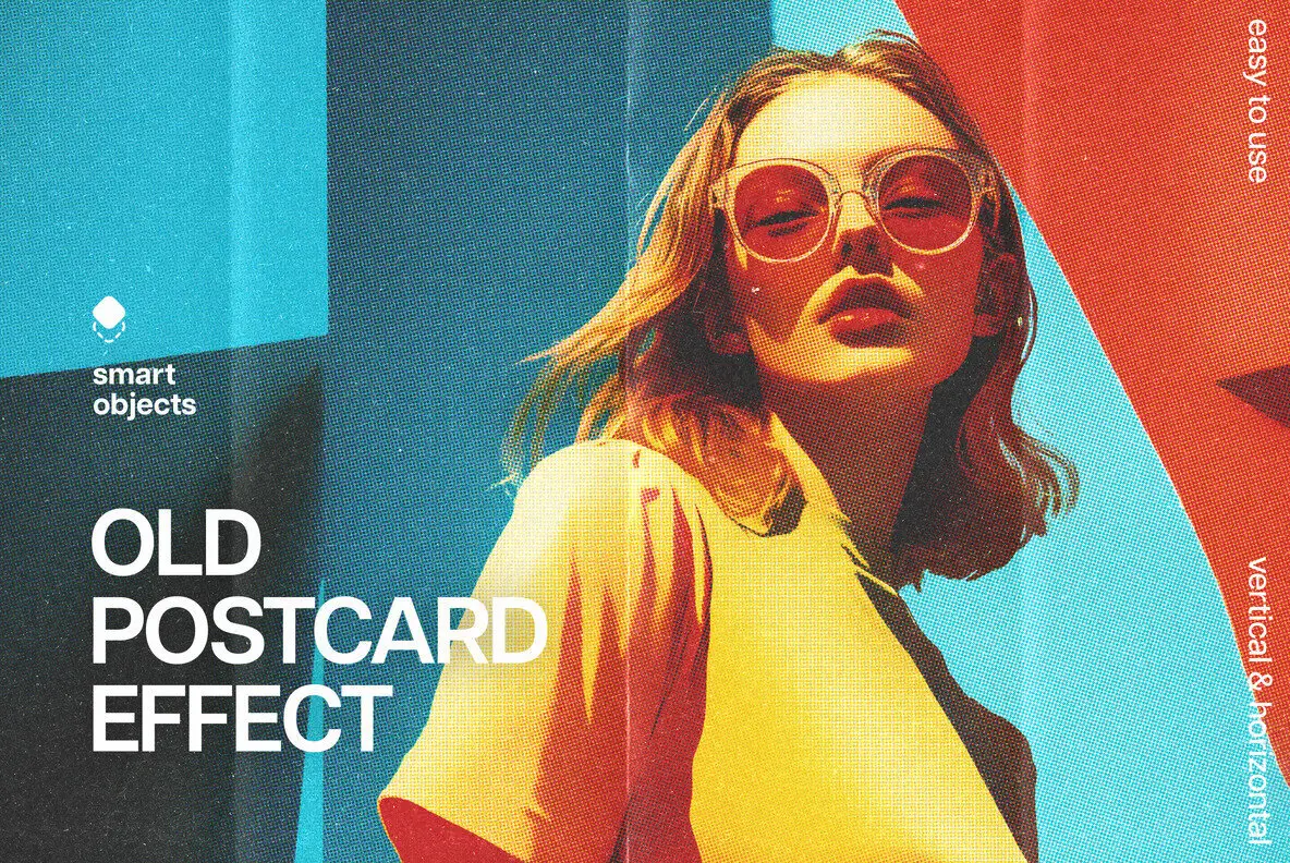 Old Postcard Photo Effect