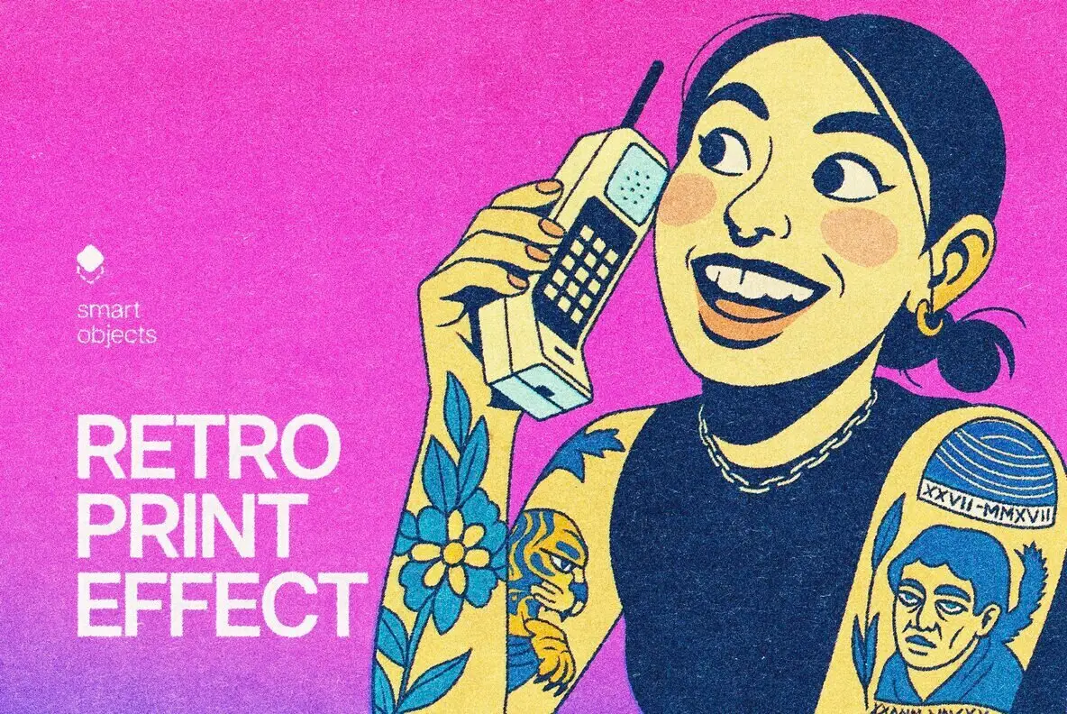 Retro Printer Design Effect