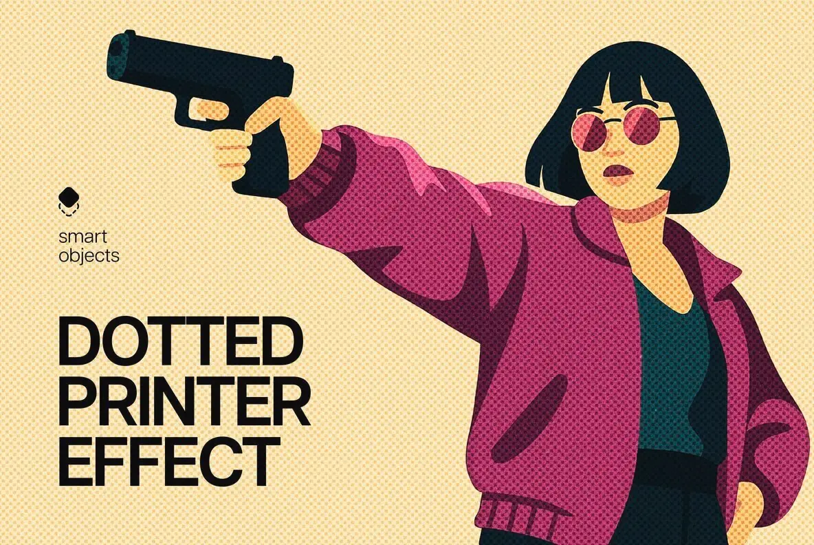 Dotted Printer Design Effect
