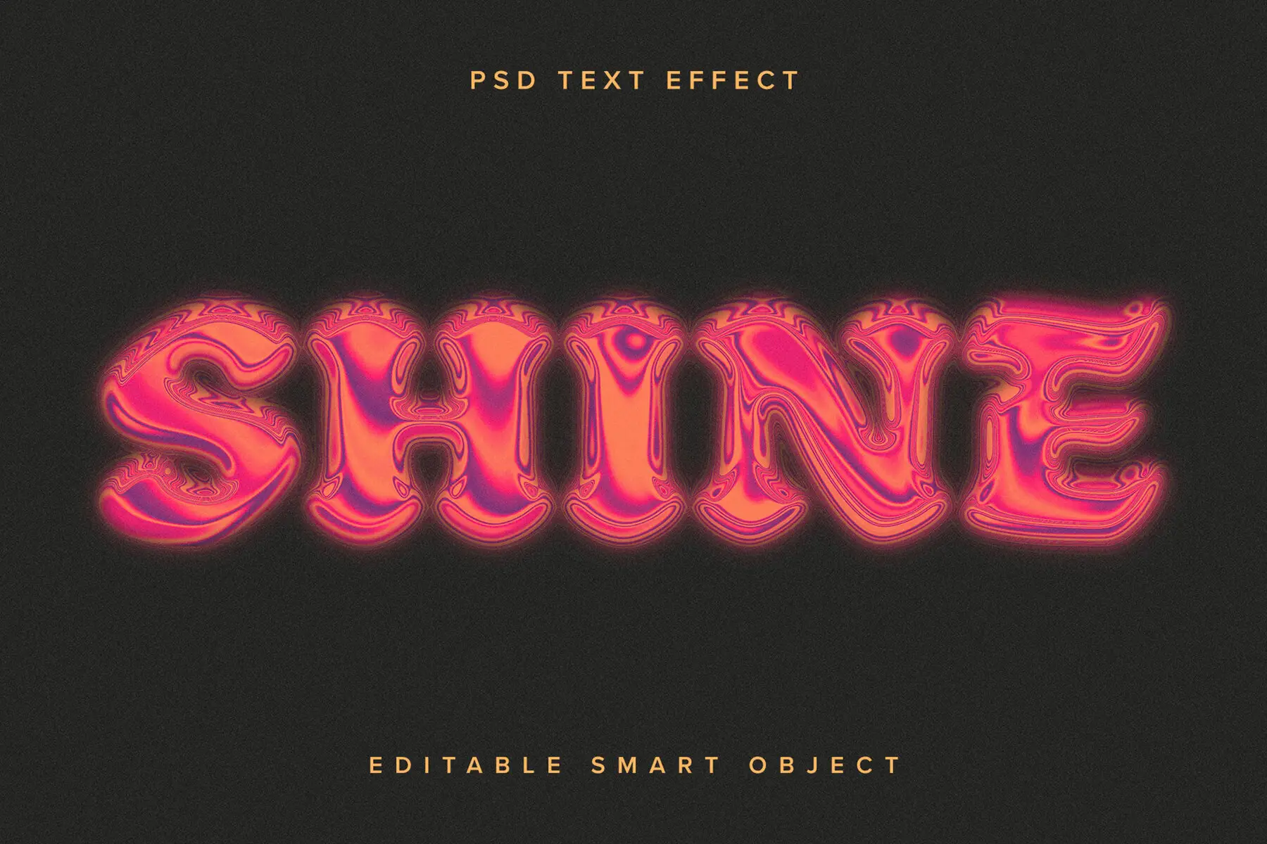 Liquid Chrome Text Efect Mockup