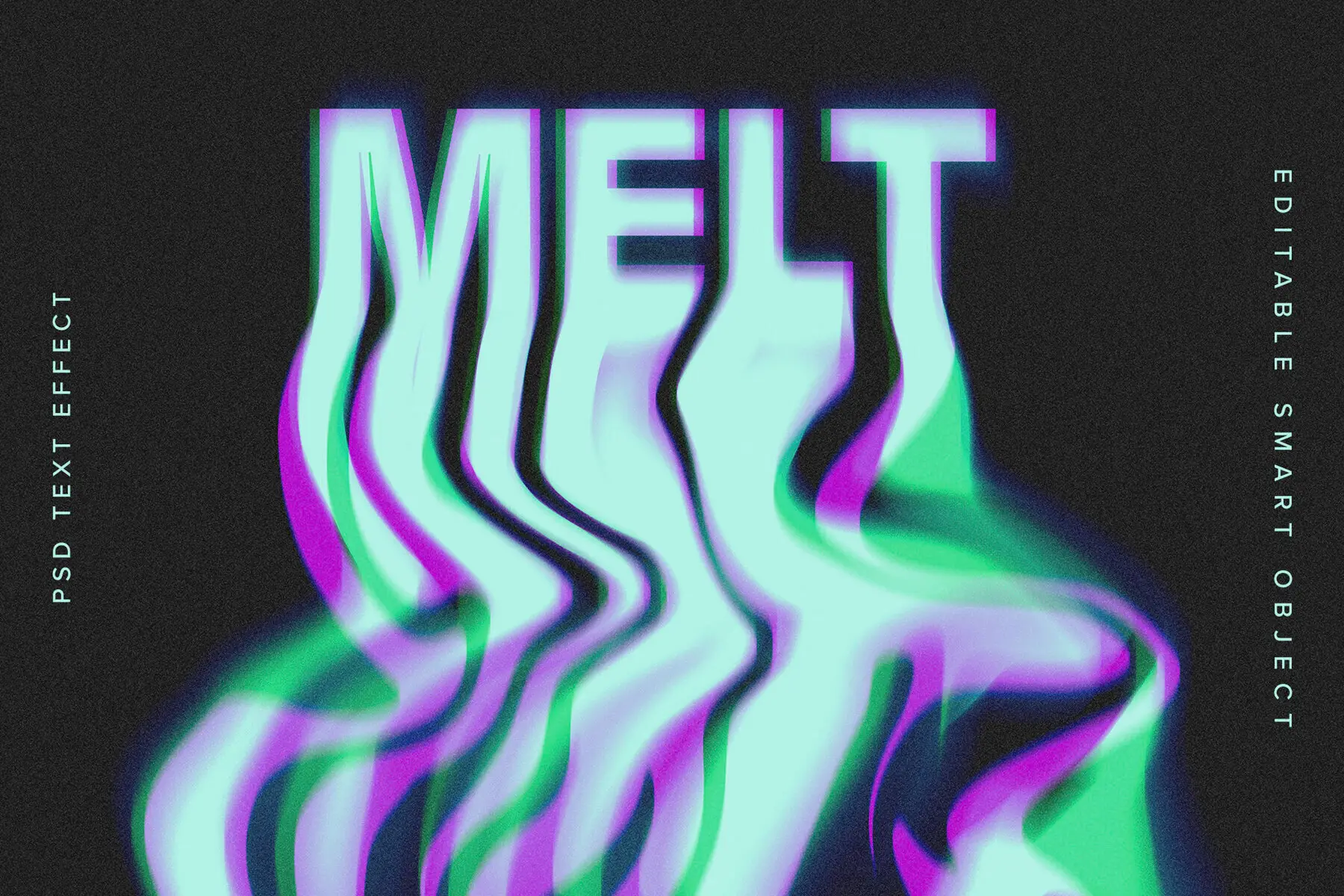 Trippy Melting Text Effect Mockup