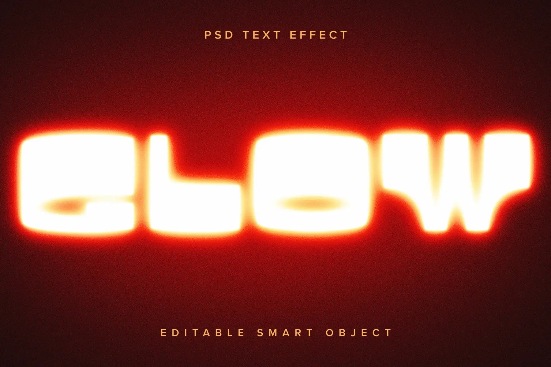 Neon Glowing Text Effect Mockup