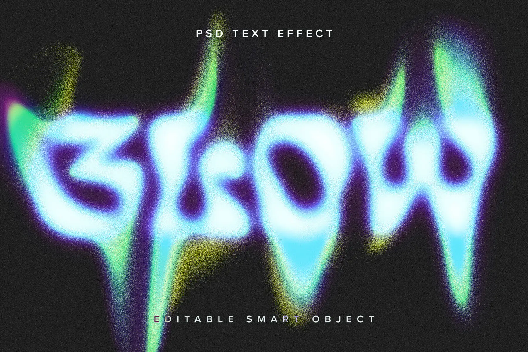 Dissolving Liquid Text Effect Mockup