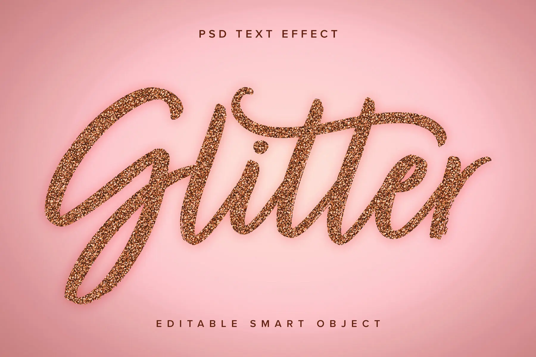 Shiny Glitter Text Effect Mockup