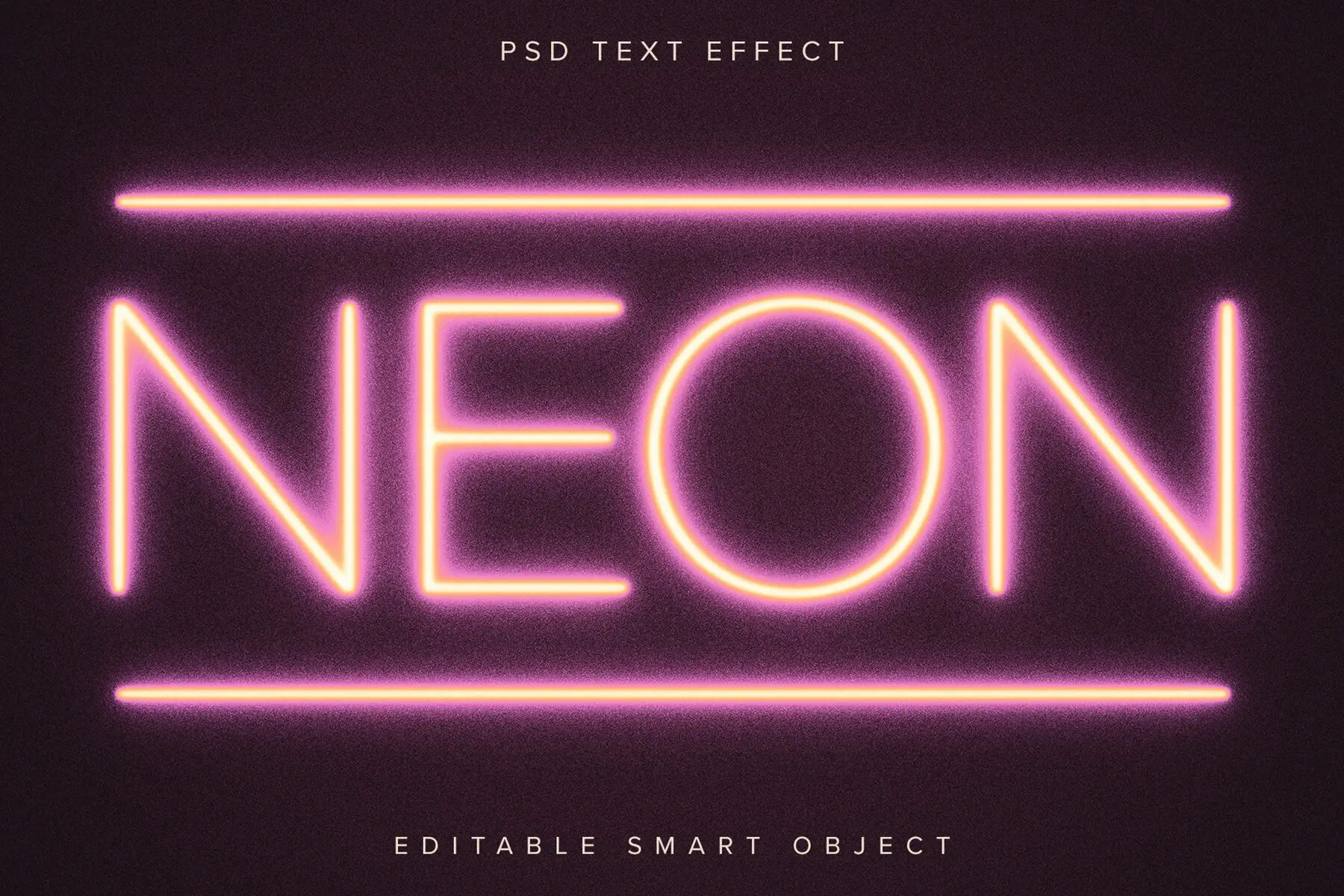 Glowing Neon Text Effect Mockup