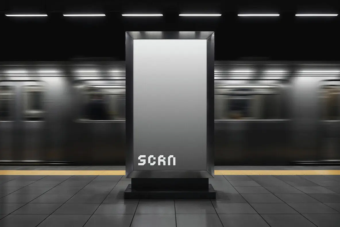 Subway Digital Signage Mockup