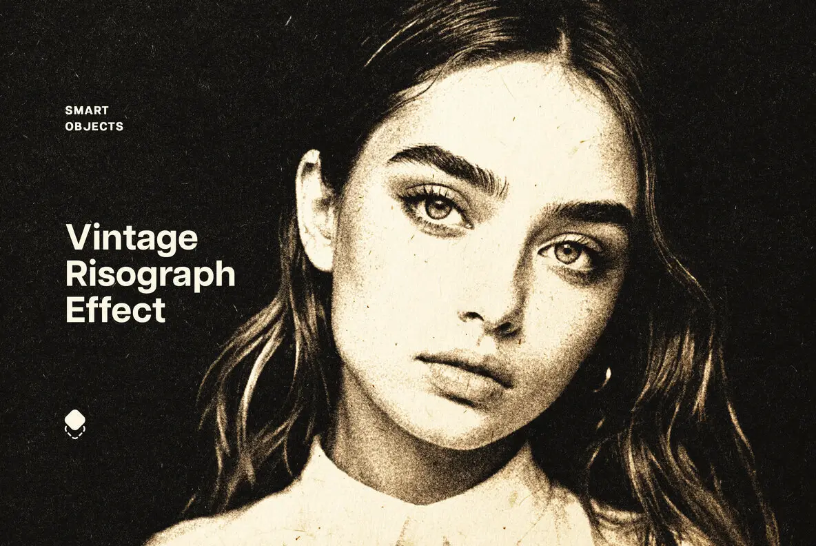 Vintage Risograph Photo Effect