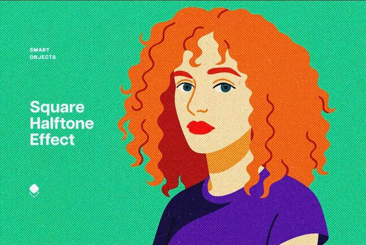 Square Halftone Design Effect