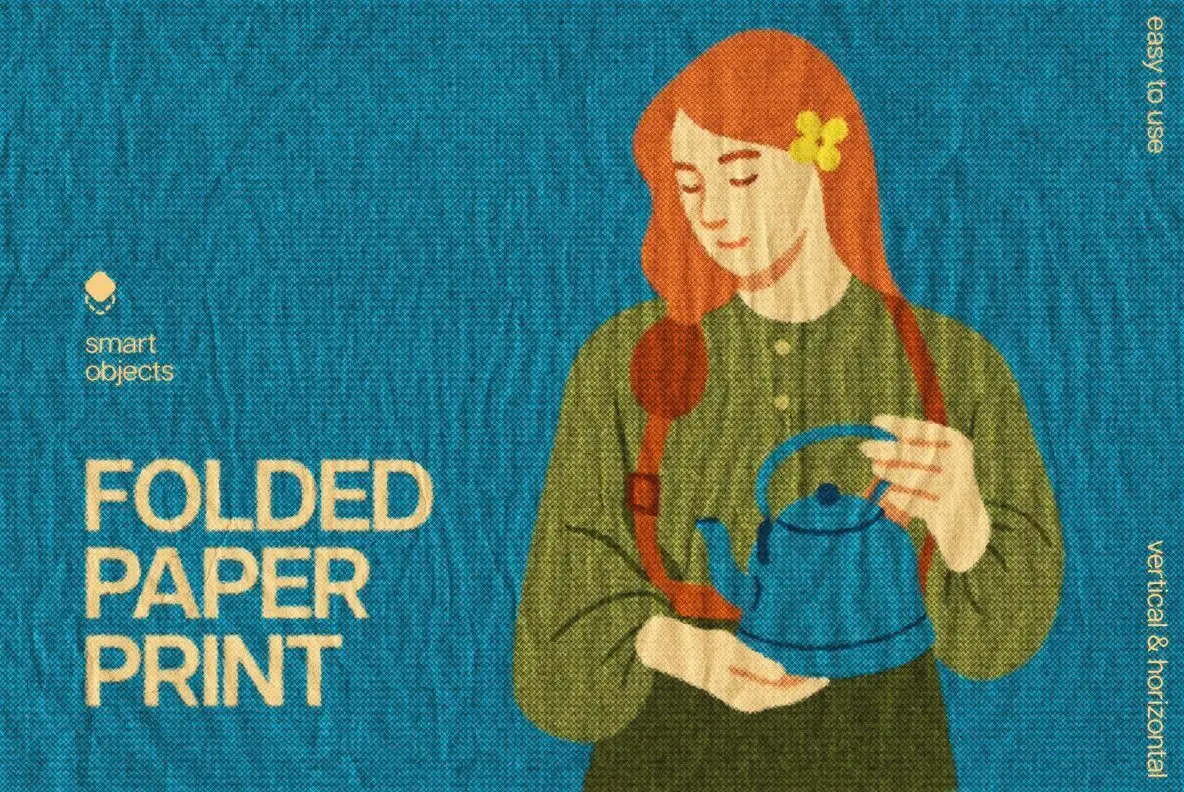 Crumpled Old Paper Print Design Effect