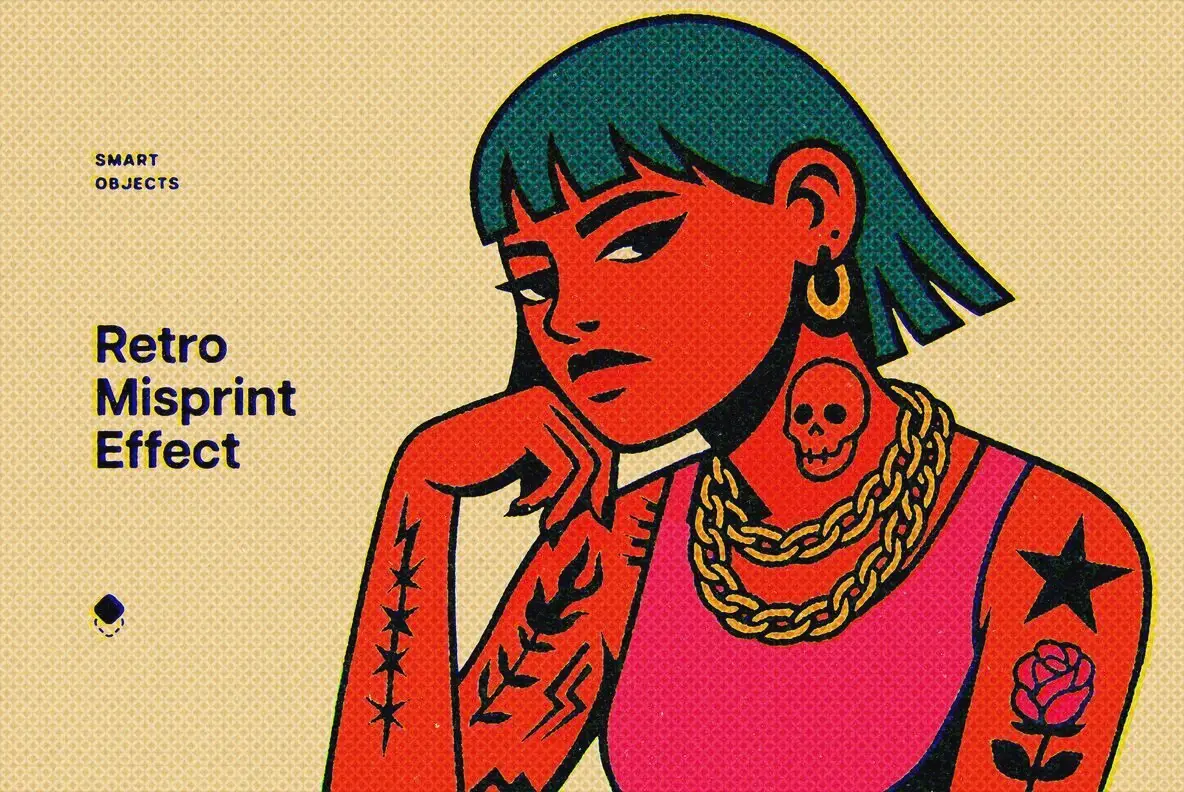 Retro Misprint Effect