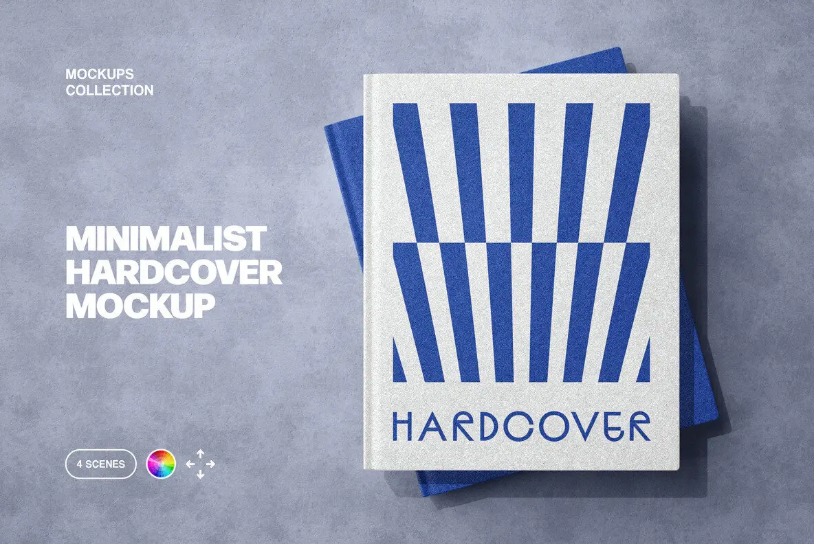 Minimalist Hardcover Book Mockups