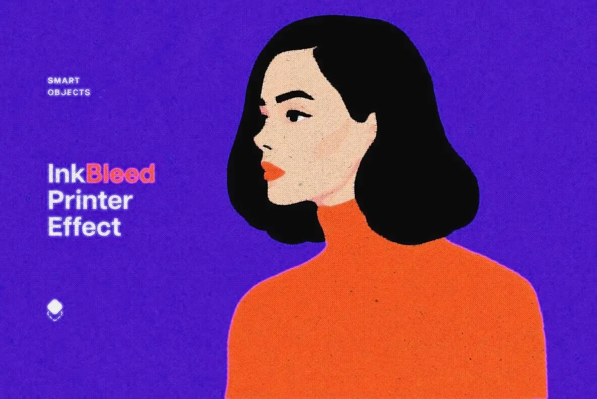 Ink Bleed Fabric Printer Effect