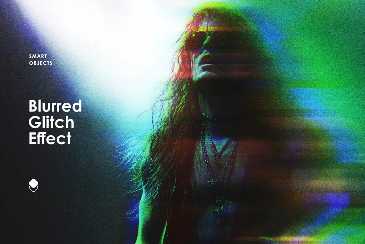 Blurred Glitch Photo Effect