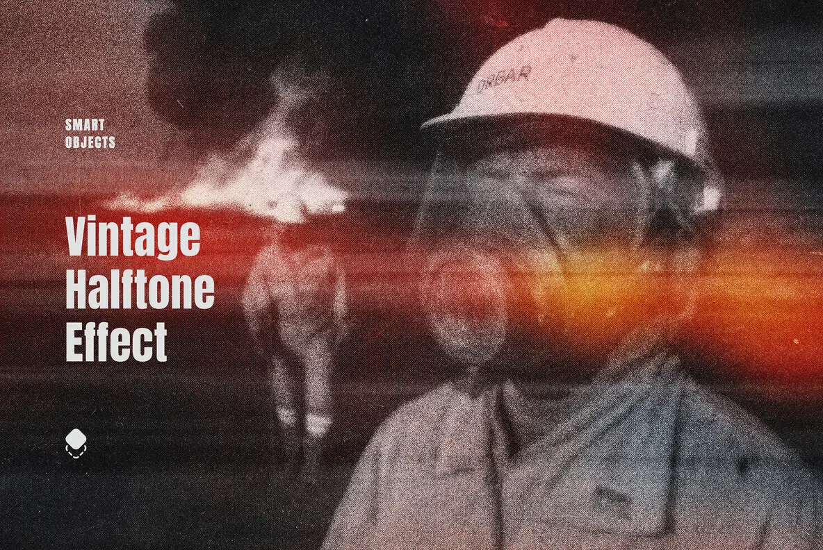 Vintage Halftone Photo Effect