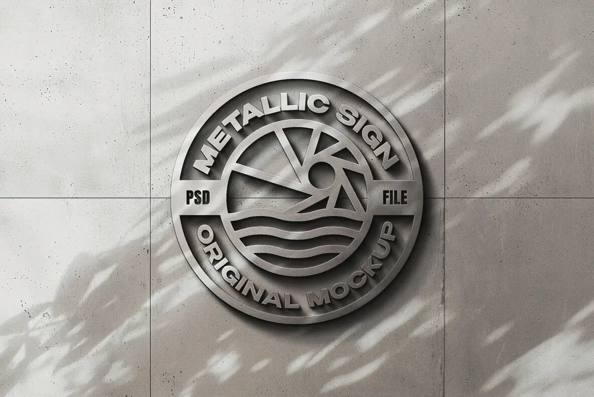 Metallic Sign Mockup