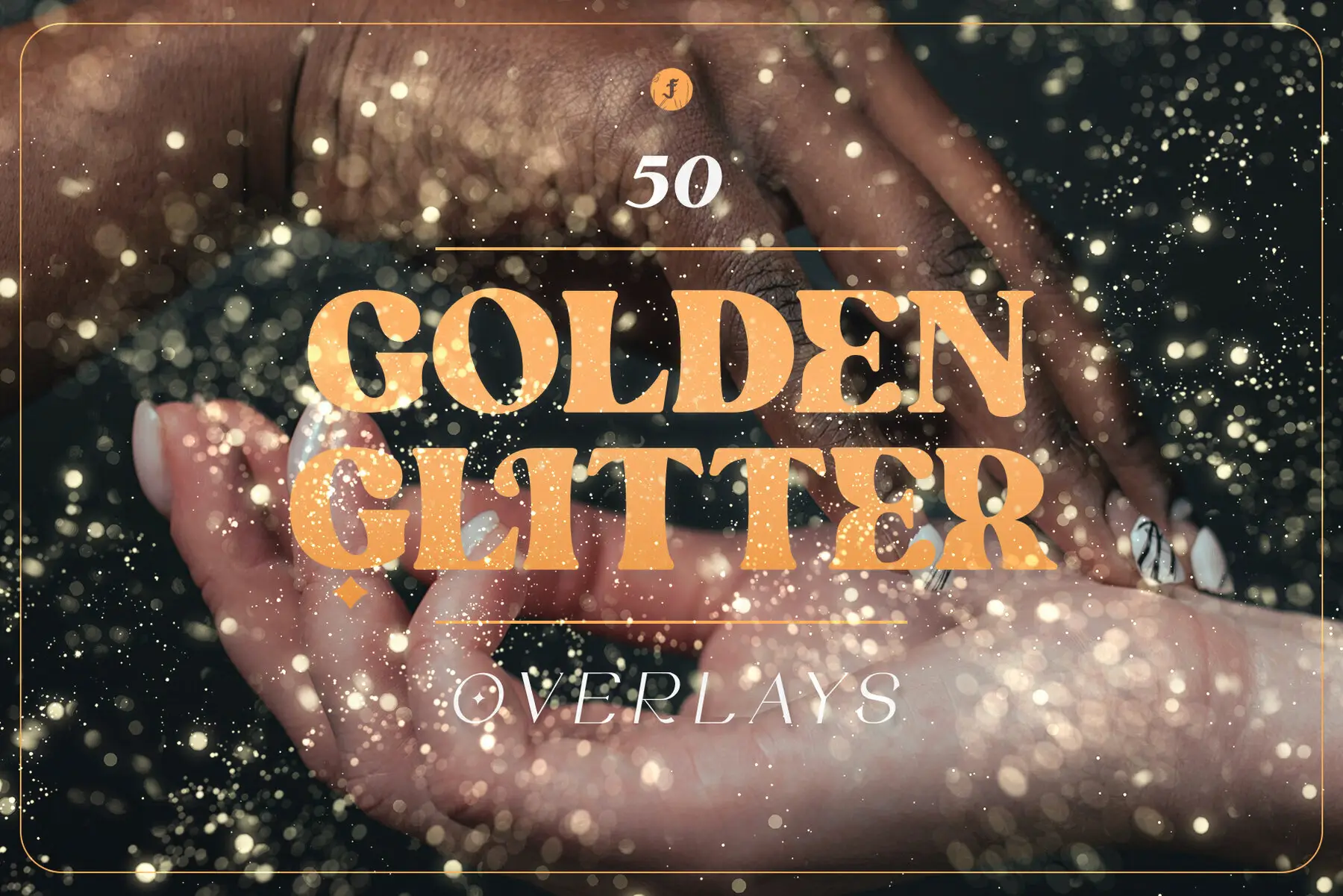 Golden Glitter Overlays