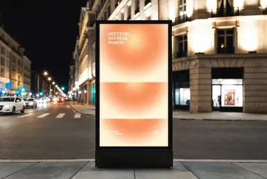 City Digital Signage Screen Mockup